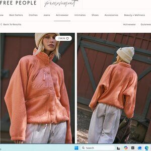 Free People Hit the Slopes button up fleece. NWOT Size M
